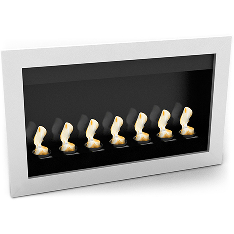 Contemporary Wall-Mounted Ethanol Fireplace - VPF-FD50-WHITE