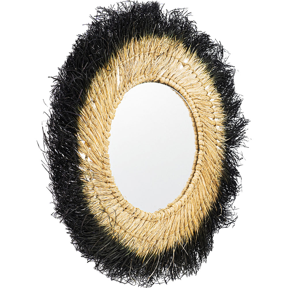 Lustro ścienne - Okrągły wzór Boho Bali Bali (60 cm) - Melu