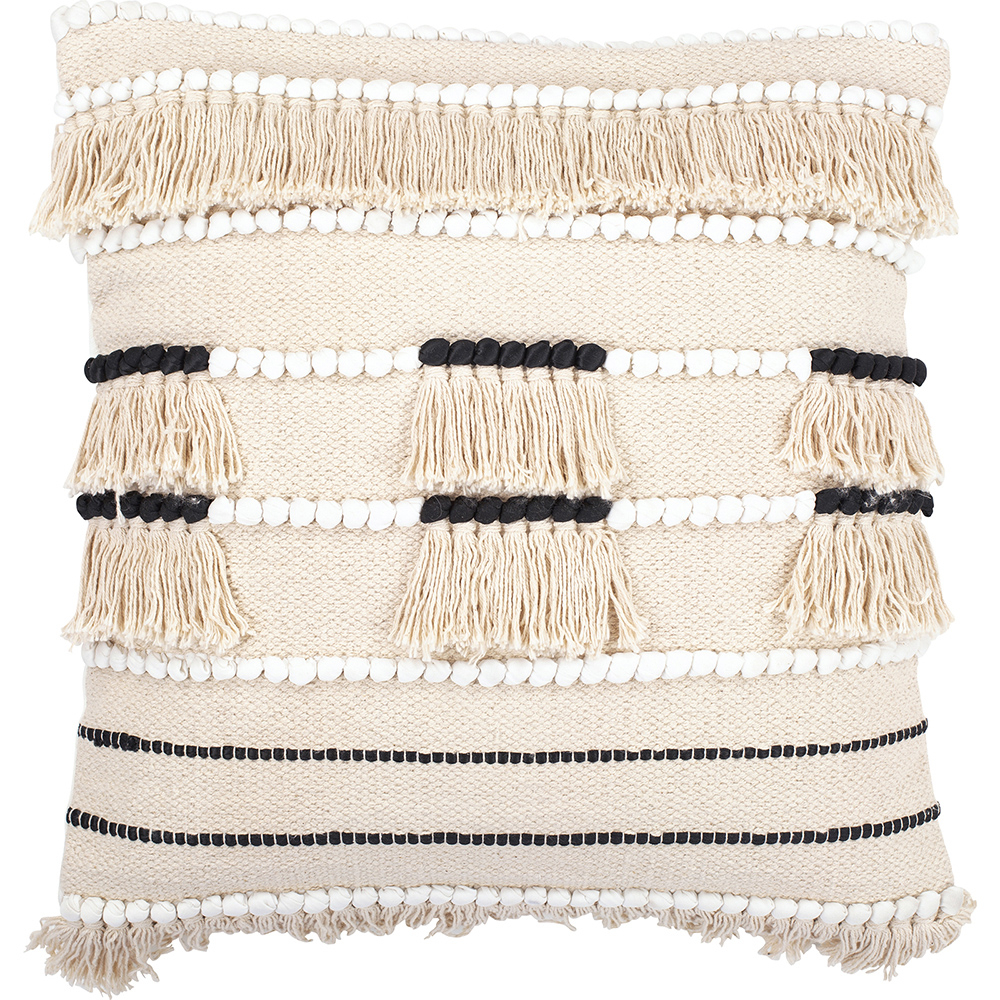 Square Cotton Cushion in Boho Bali Style cover + filling - Joan