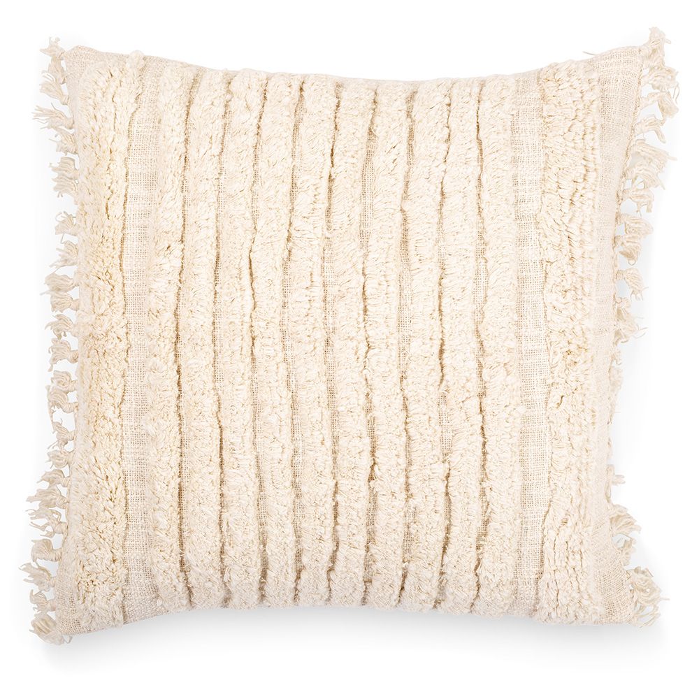 Square Cotton Cushion in Boho Bali Style cover + filling - Forala