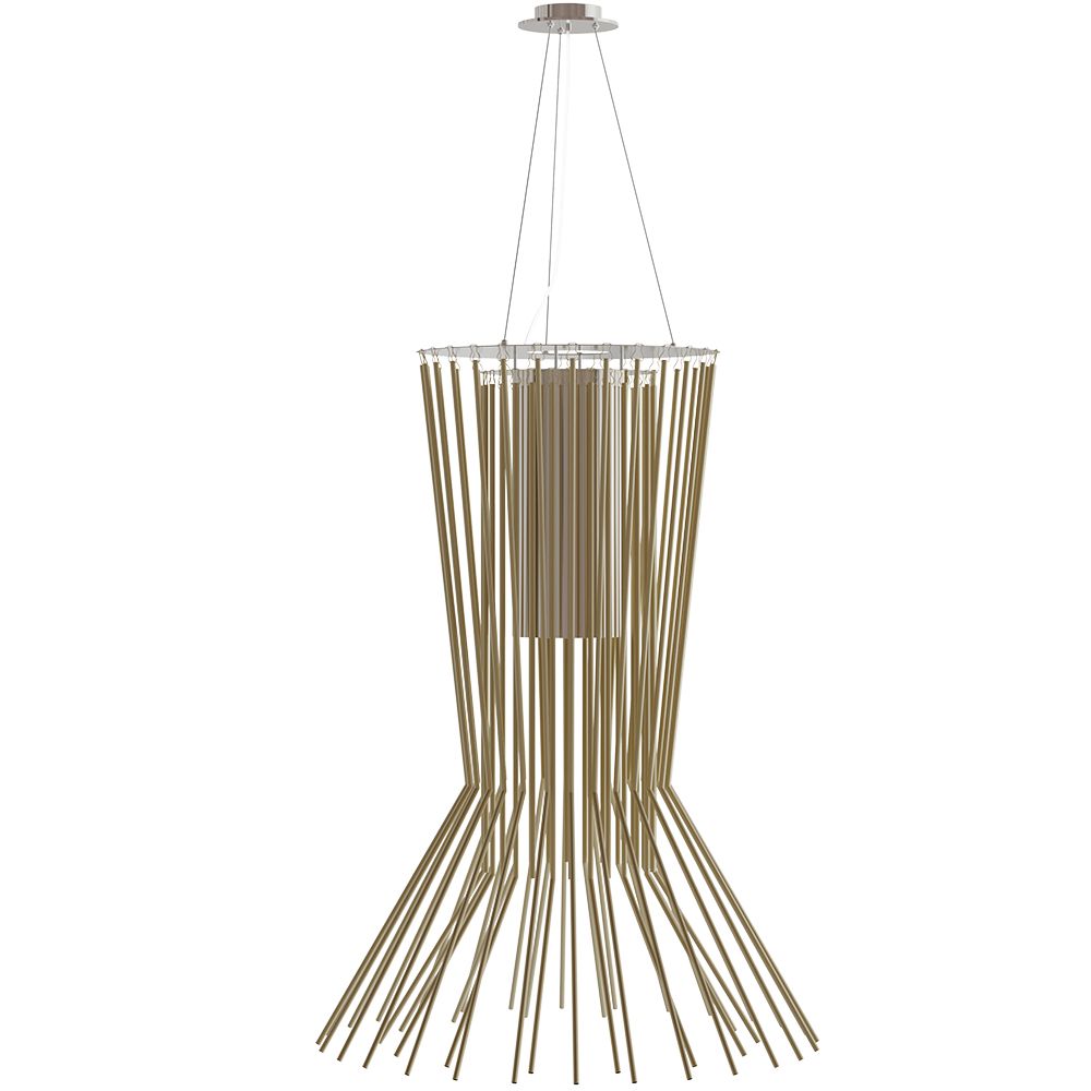 Złota lampa sufitowa - Lampa wisząca z designem - Cosmo
