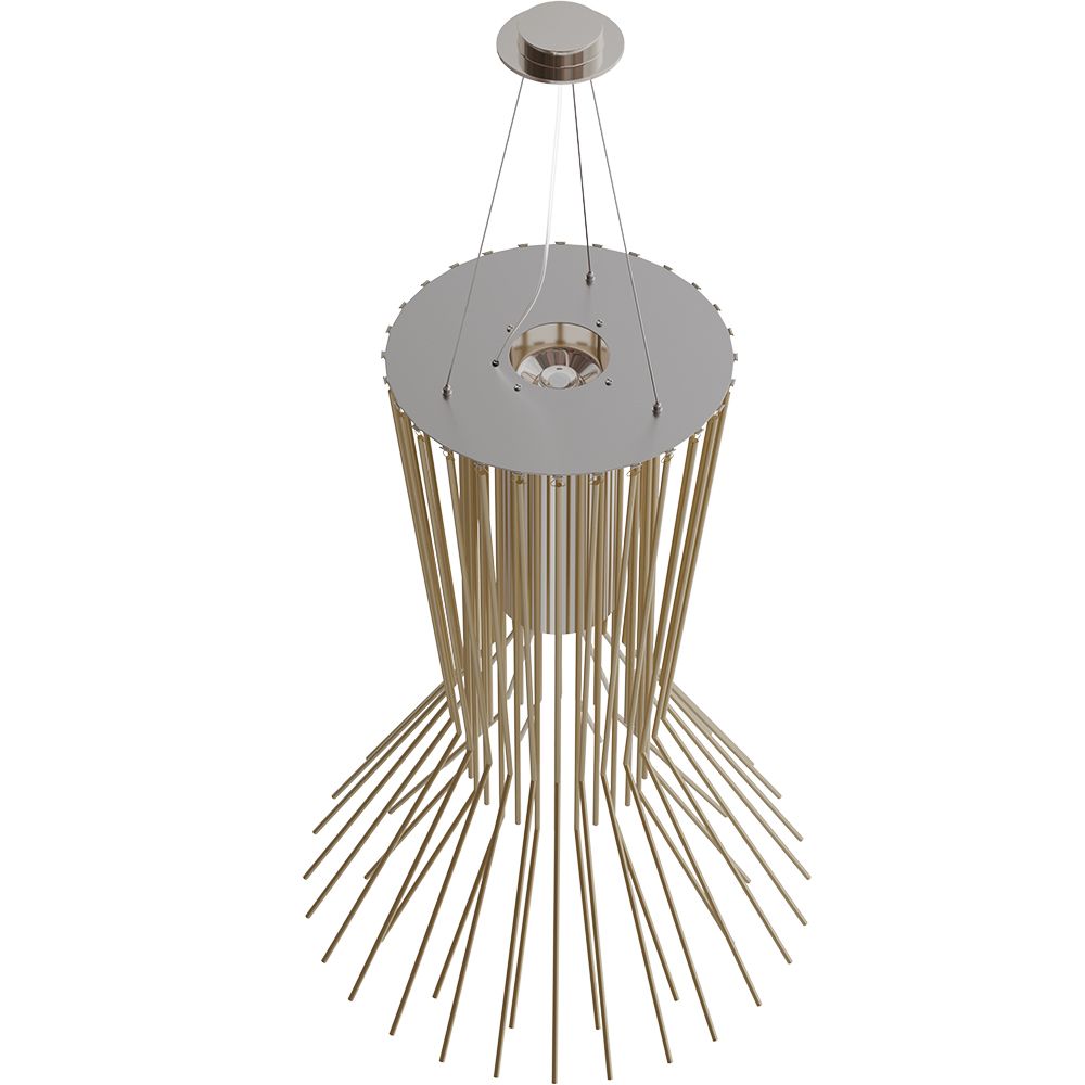 Złota lampa sufitowa - Lampa wisząca z designem - Cosmo