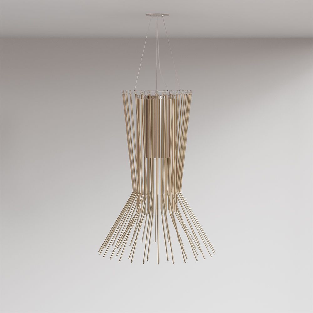 Złota lampa sufitowa - Lampa wisząca z designem - Cosmo