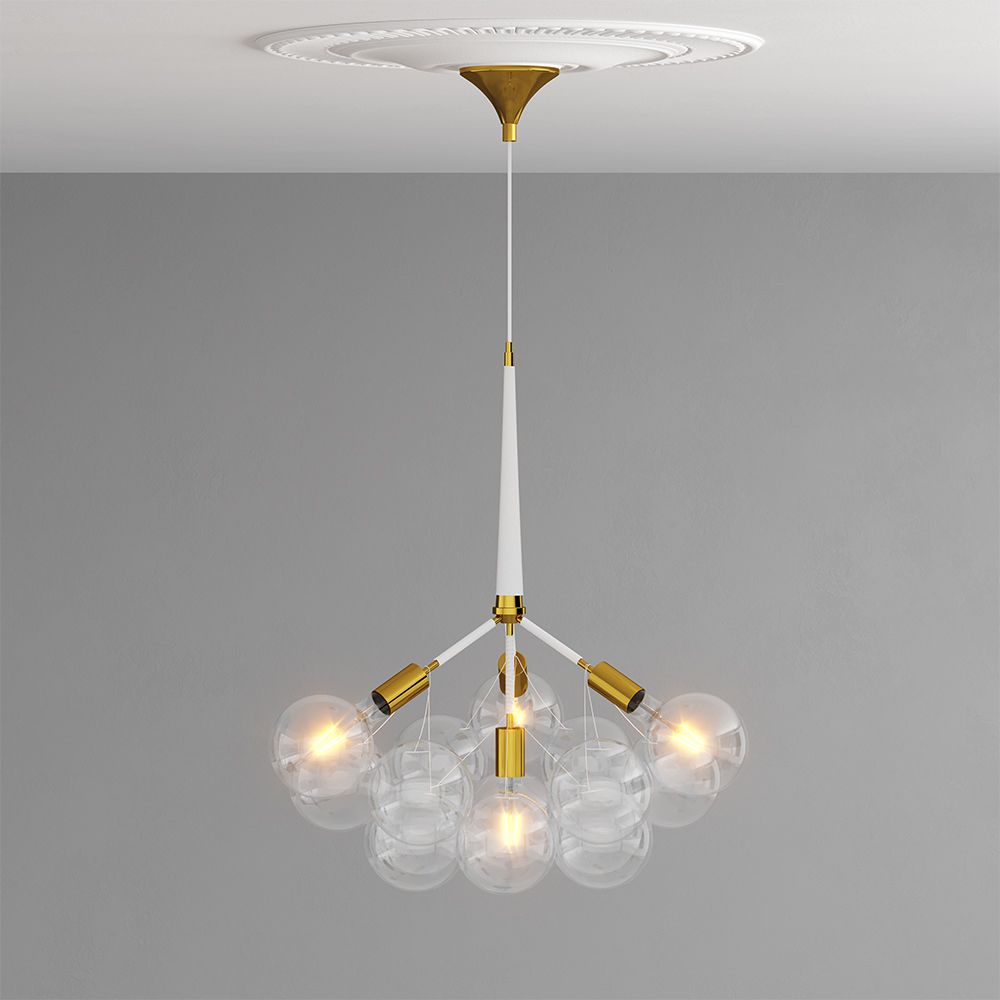 Lampa sufitowa z kryształowymi kulkami - Lampa wisząca w stylu nowoczesnym - 12 kul - Plaus