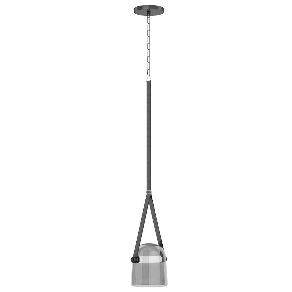 Pendant light in modern design, smoked glass - Nam
